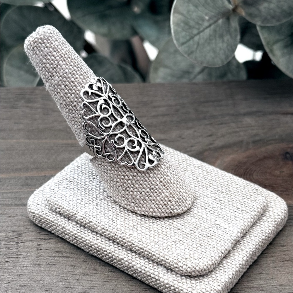 NWT 925 Sterling Silver Filigree Ring! Sizes 7, 8, 9, 10 NEW! - Picture 2 of 4